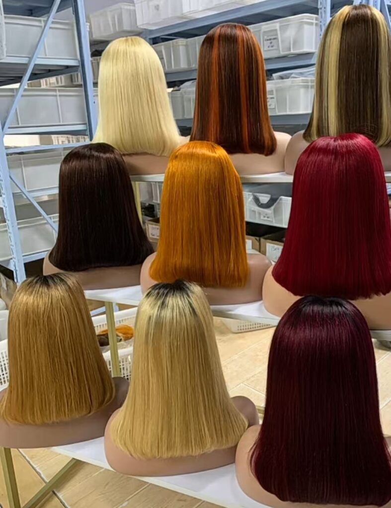 Trendy summer colored human hair unit for wig vendor seasonal wholesale large‑batch order
