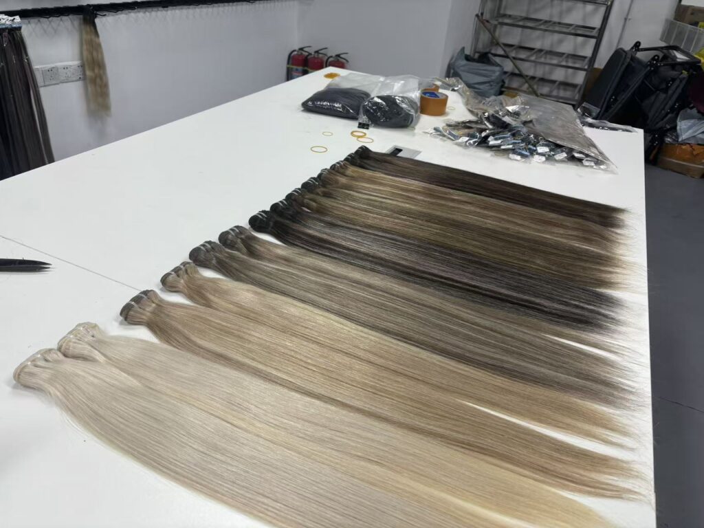 B2B wholesale genius weft raw virgin hair bundles unwefted raw hair material for hair salon supplier