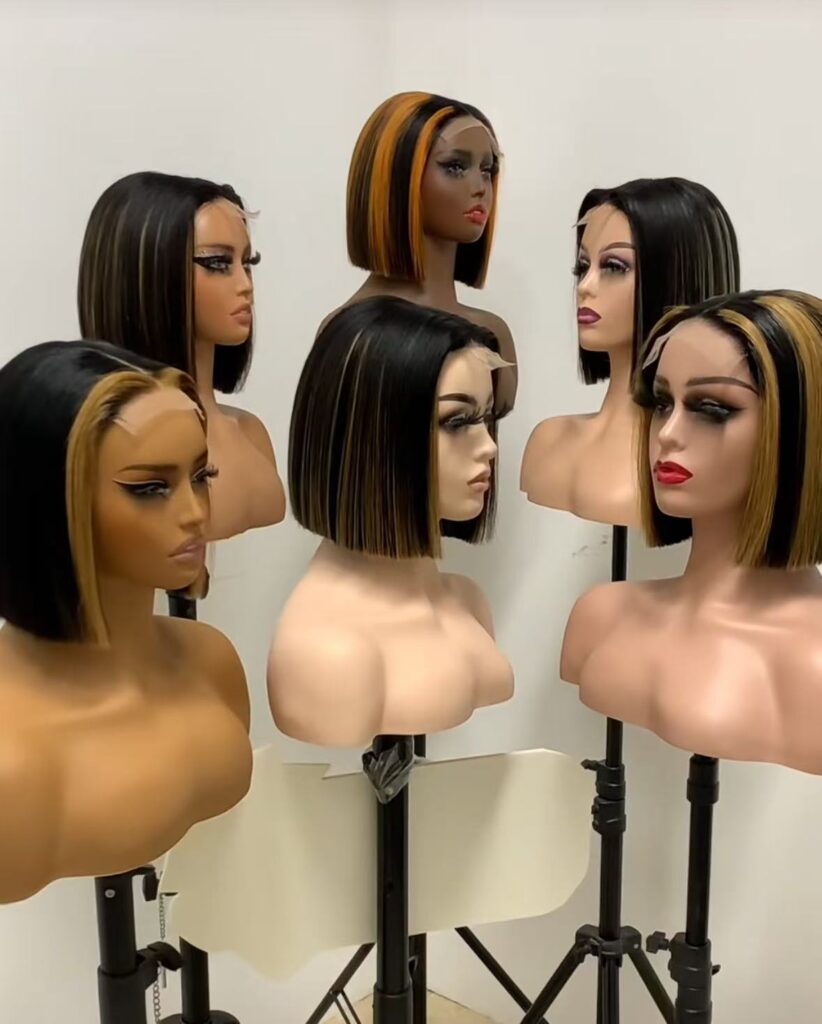Vibrant colored bob wig classical designs for salon stylist seasonal collection bulk purchase