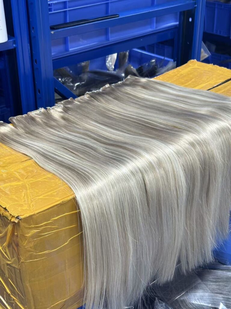 Blonde Baylayge genius weft raw hair bundles thick end human hair extensions for reseller wholesale stock