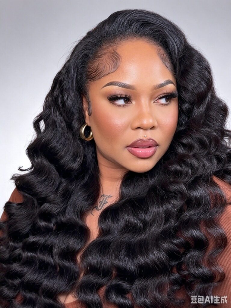 Loose Deep Wave 3 In 1 Half Wig shiny big deep curl human hair half wig