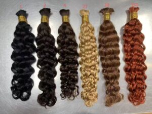 Virgin human hair bulk boho braids extensions clearance sale, various color options for bohemian braids bulk hair