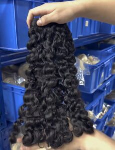 Bouncy curl bundles human hair weft wholesale raw vietnamese remy hair