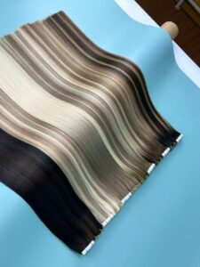 Chinese raw hair tape in extensions balayage color chart