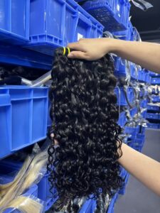 Curly Wave Bundles Raw Virgin Human Hair Wholesale, cuticle aligned curly wave hair bundles factory stock for hair vendors