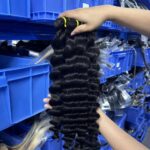 Unprocessed deep wave bundles bulk inventory, raw human hair extensions, ready bulk supply for hair resellers