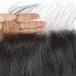 Melt skin HD lace closure and frontal pre-plucked baby hair, natural black human hair, invisible transparent HD lace