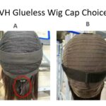 OEM Colored Bouncy Curly Glueless Wig cap internal construction two cap choices