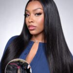 V Part Glueless No Leave Out Human Hair Wig Straight No Lace Part Wig