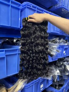 Water Wave Bundles Virgin Human Hair Wholesale, raw cuticle aligned water wave hair bundles factory stock for hair vendors